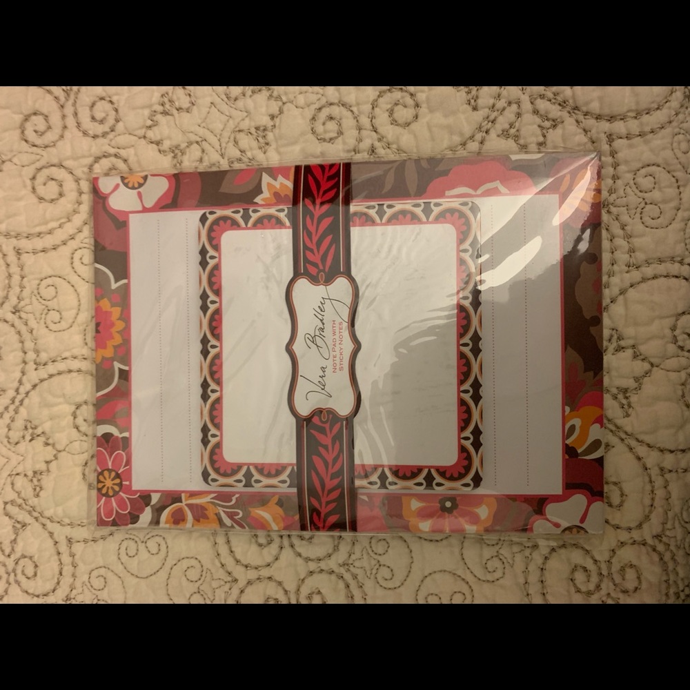 Vera Bradley - note pad with sticky notes